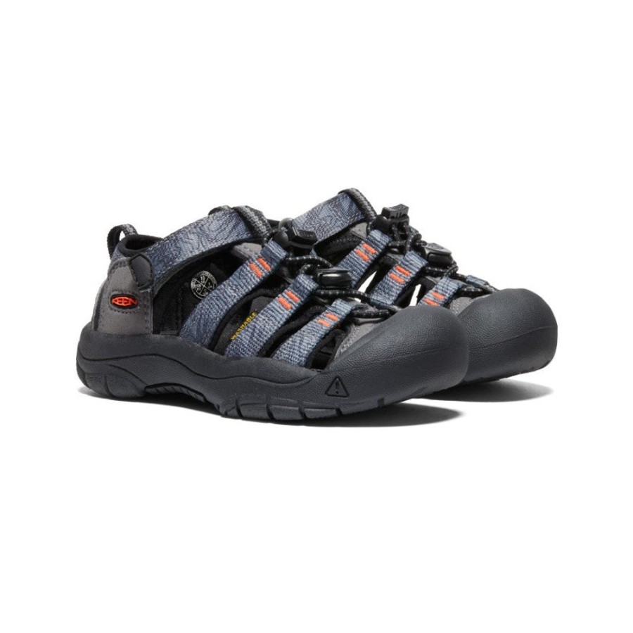 KEEN Sandals | Little Kids' Newport H2 | Steel Grey/Black